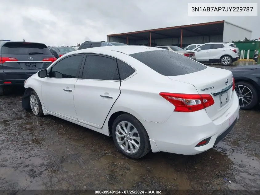 2018 Nissan Sentra Sv VIN: 3N1AB7AP7JY229787 Lot: 39949124