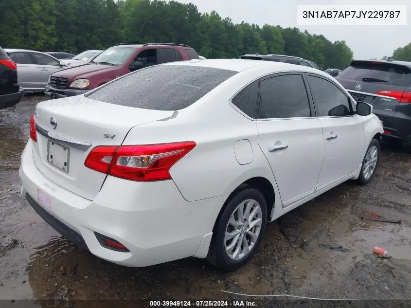 2018 Nissan Sentra Sv VIN: 3N1AB7AP7JY229787 Lot: 39949124