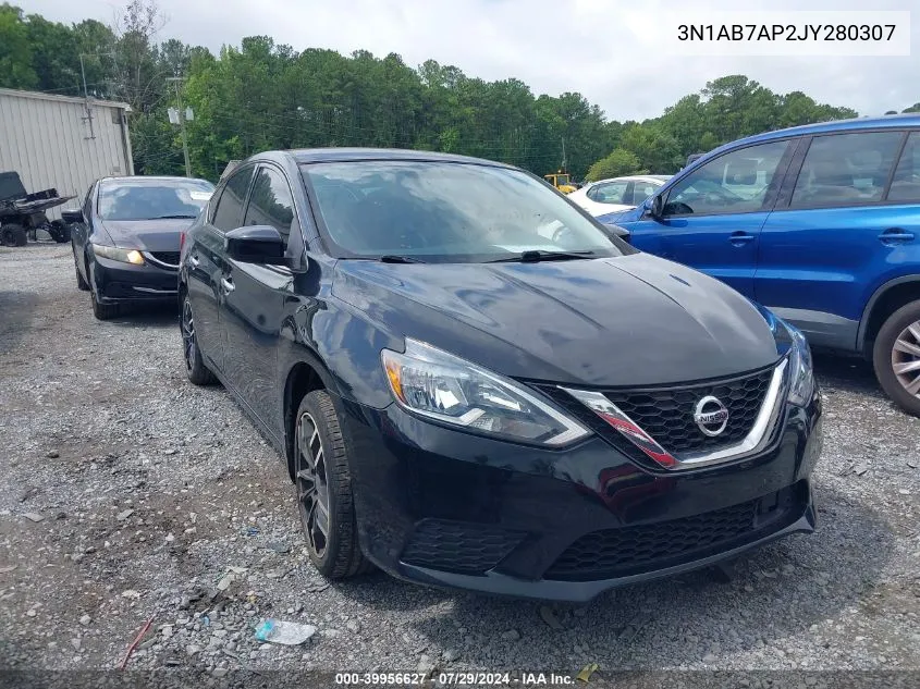 2018 Nissan Sentra S VIN: 3N1AB7AP2JY280307 Lot: 39956627