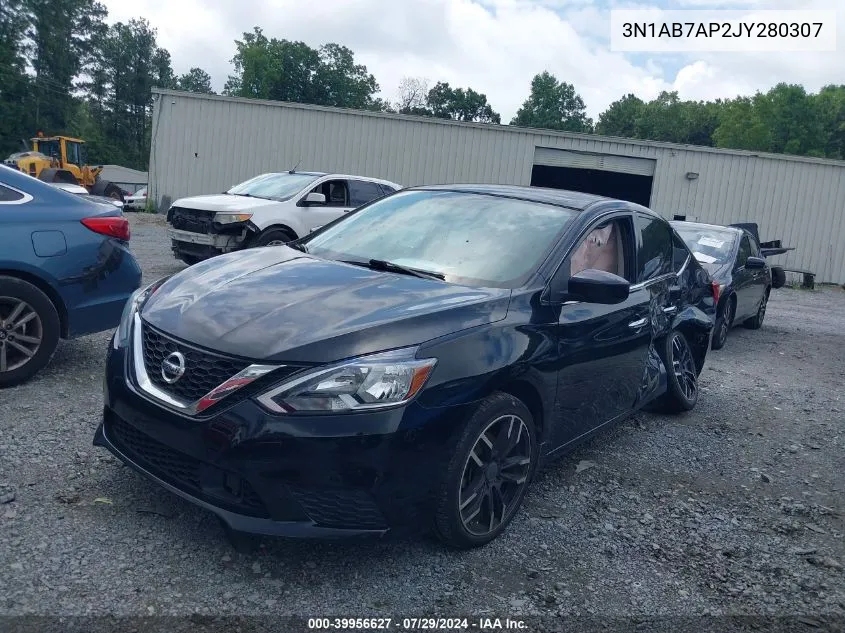 2018 Nissan Sentra S VIN: 3N1AB7AP2JY280307 Lot: 39956627