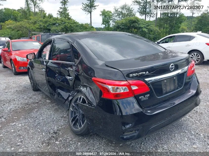 2018 Nissan Sentra S VIN: 3N1AB7AP2JY280307 Lot: 39956627