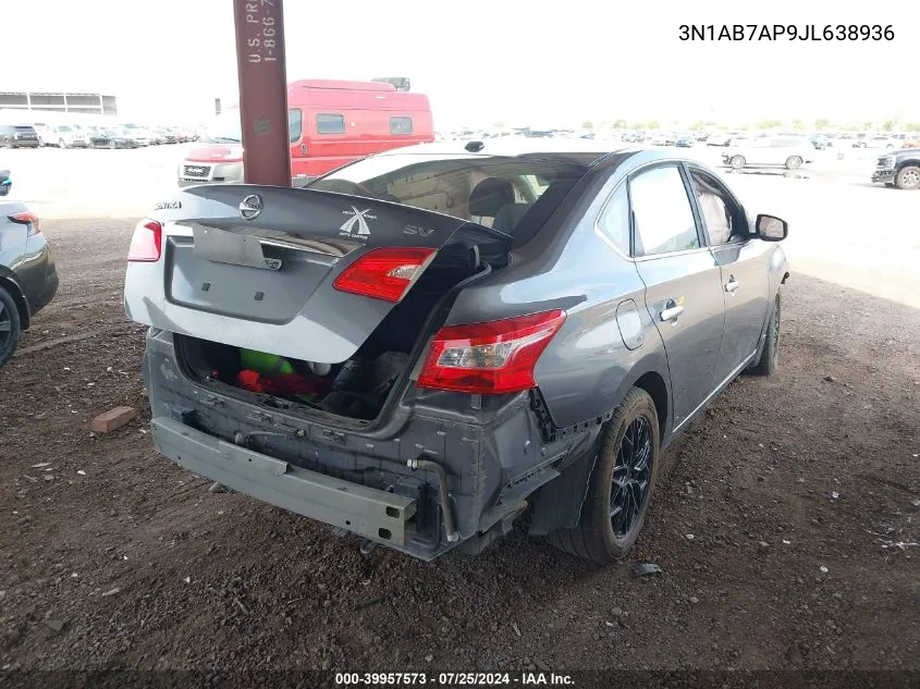 2018 Nissan Sentra Sv VIN: 3N1AB7AP9JL638936 Lot: 39957573