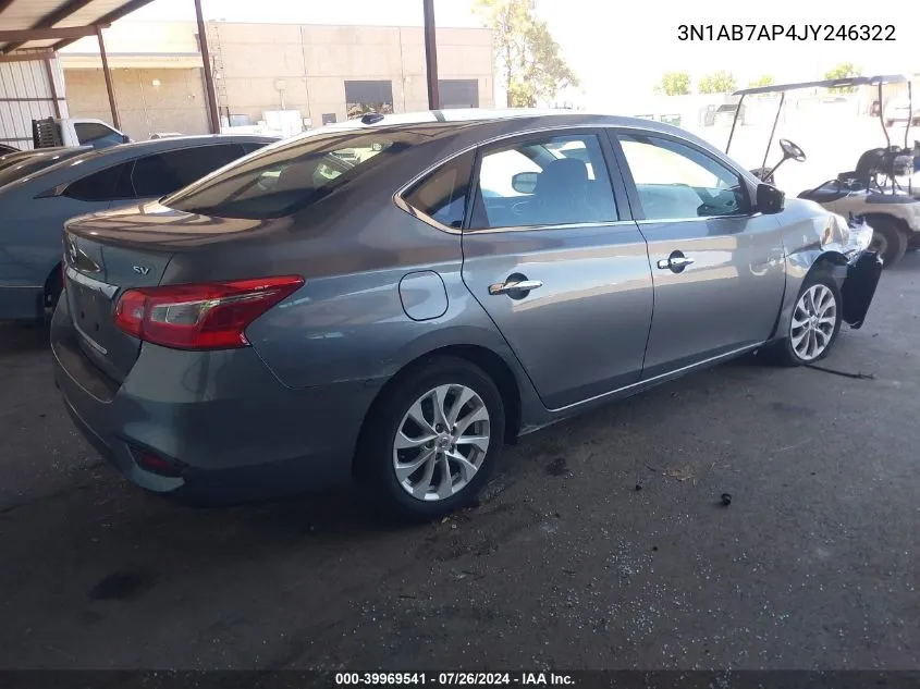 2018 Nissan Sentra Sv VIN: 3N1AB7AP4JY246322 Lot: 39969541