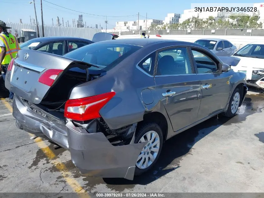 2018 Nissan Sentra S VIN: 3N1AB7AP9JY346528 Lot: 39979203