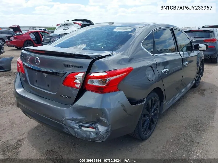 2018 Nissan Sentra Sr Turbo VIN: 3N1CB7AP6JY233967 Lot: 39985194