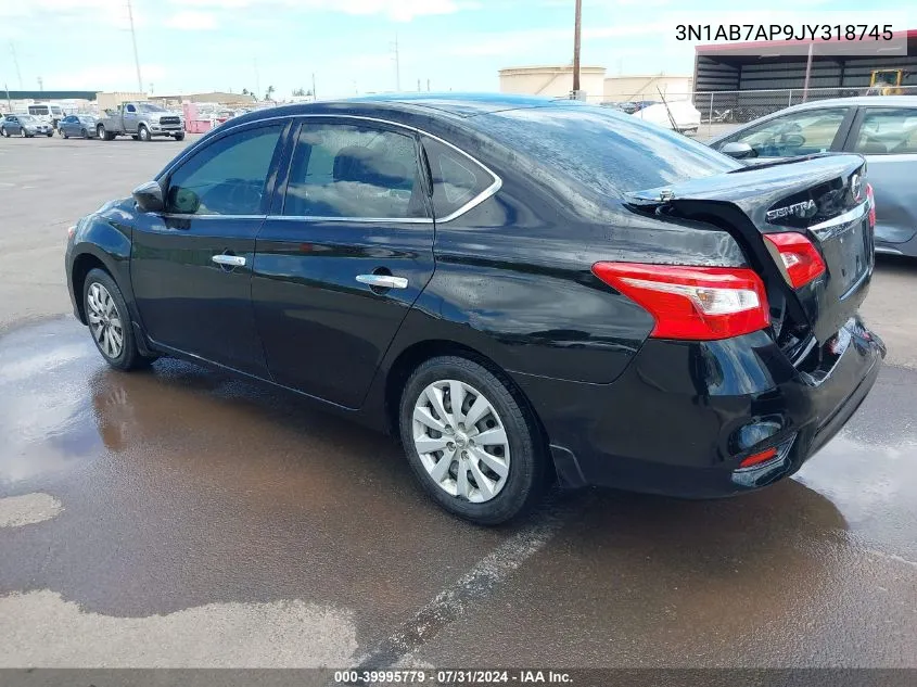 2018 Nissan Sentra S VIN: 3N1AB7AP9JY318745 Lot: 39995779