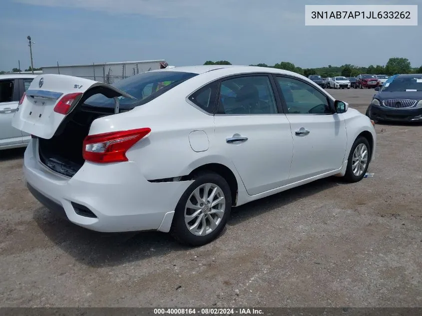 2018 Nissan Sentra Sv VIN: 3N1AB7AP1JL633262 Lot: 40008164