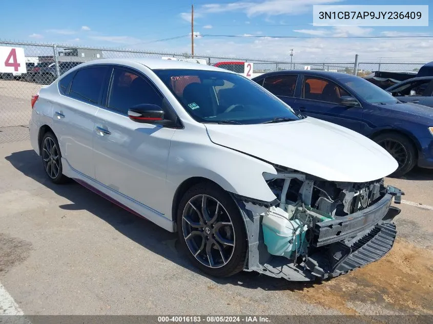 2018 Nissan Sentra Nismo VIN: 3N1CB7AP9JY236409 Lot: 40016183