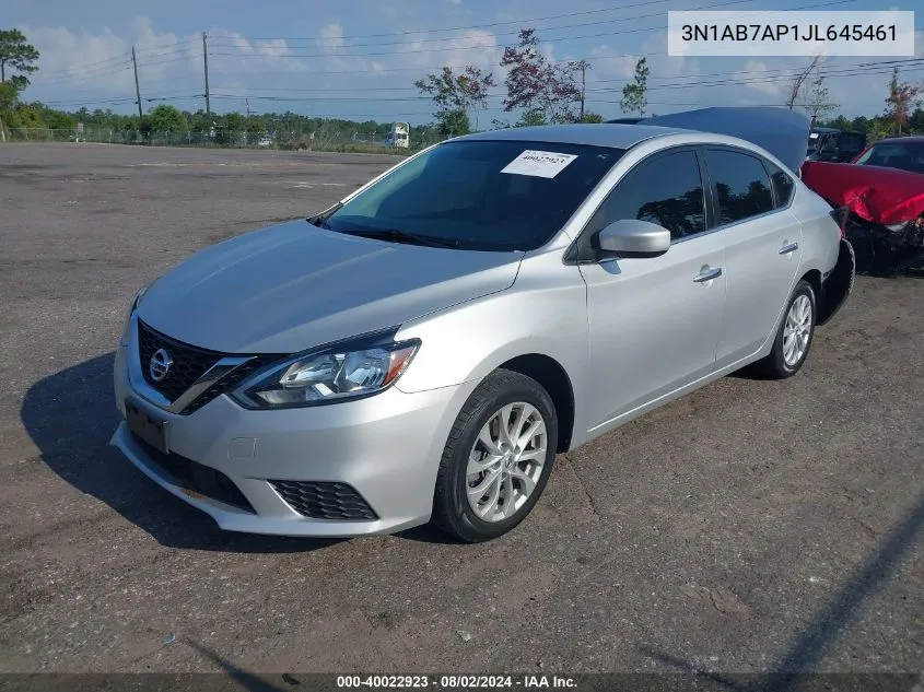 2018 Nissan Sentra Sv VIN: 3N1AB7AP1JL645461 Lot: 40022923