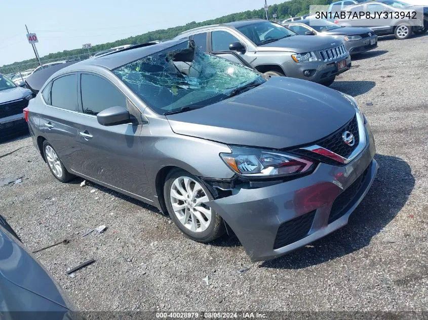 2018 Nissan Sentra Sv VIN: 3N1AB7AP8JY313942 Lot: 40028979