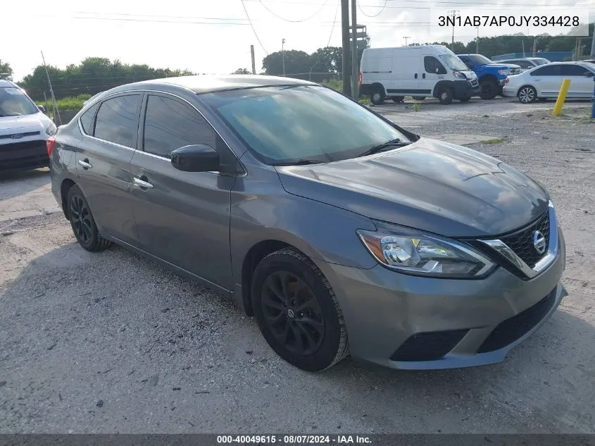 2018 Nissan Sentra S VIN: 3N1AB7AP0JY334428 Lot: 40049615