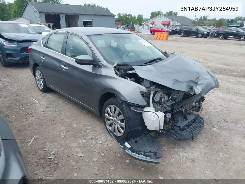 2018 Nissan Sentra S VIN: 3N1AB7AP3JY254959 Lot: 40057432