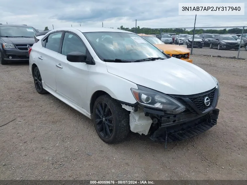 3N1AB7AP2JY317940 2018 Nissan Sentra Sr