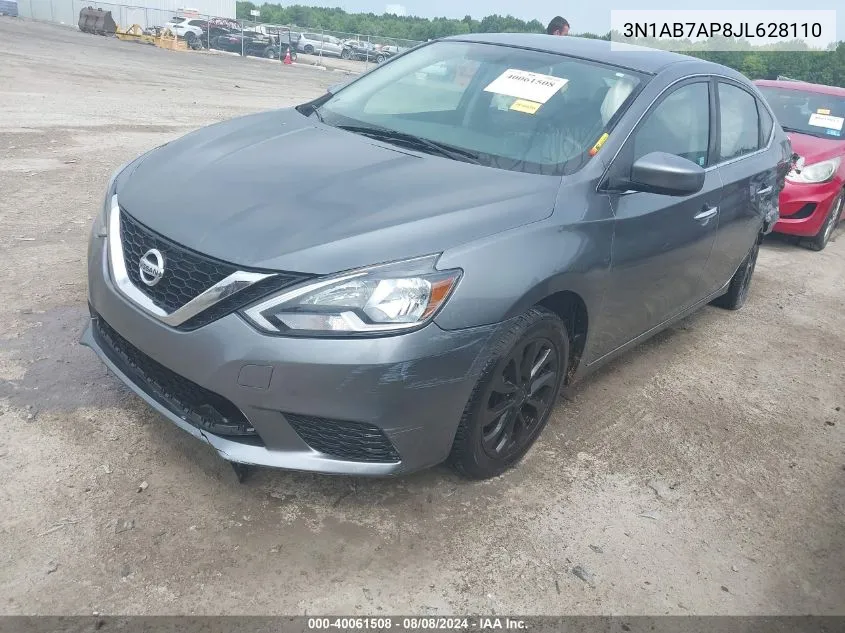 2018 Nissan Sentra Sv VIN: 3N1AB7AP8JL628110 Lot: 40061508