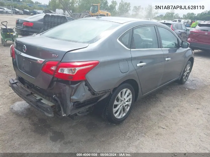 3N1AB7AP8JL628110 2018 Nissan Sentra Sv