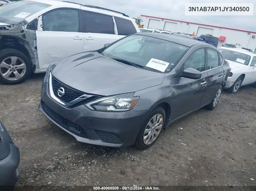 2018 Nissan Sentra S VIN: 3N1AB7AP1JY340500 Lot: 40069509