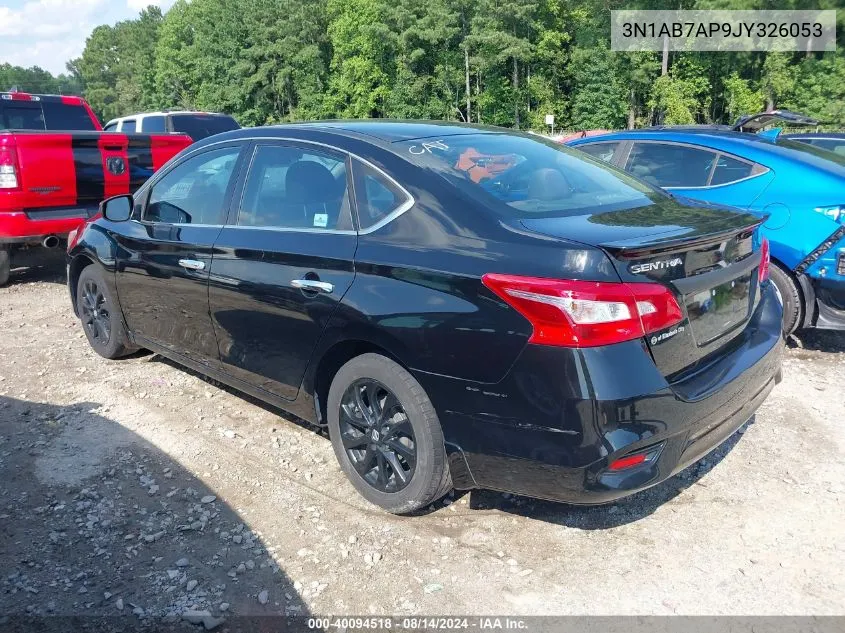 2018 Nissan Sentra S VIN: 3N1AB7AP9JY326053 Lot: 40094518