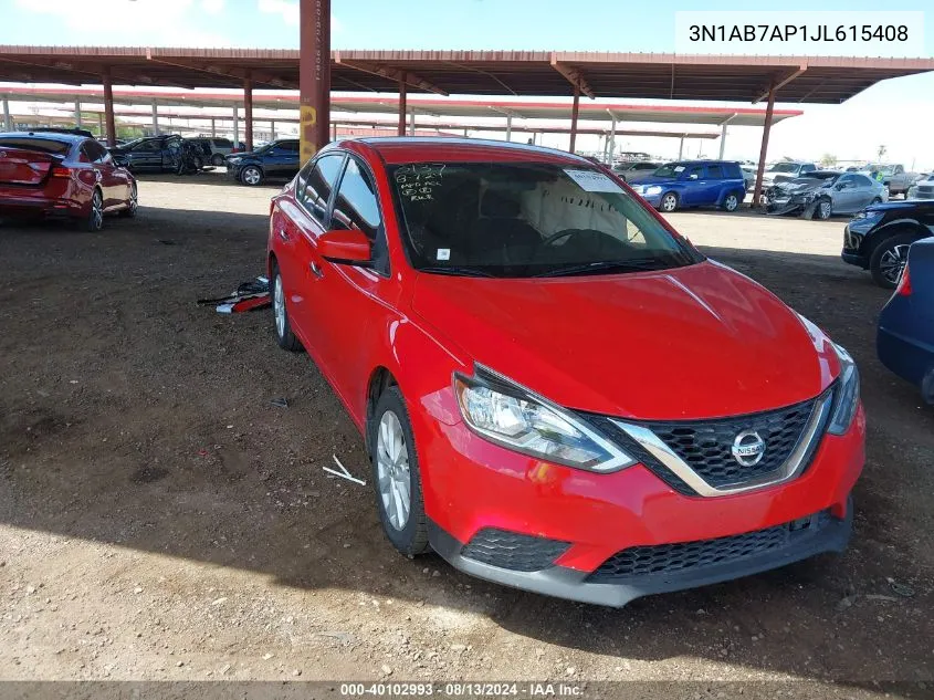 2018 Nissan Sentra Sv VIN: 3N1AB7AP1JL615408 Lot: 40102993