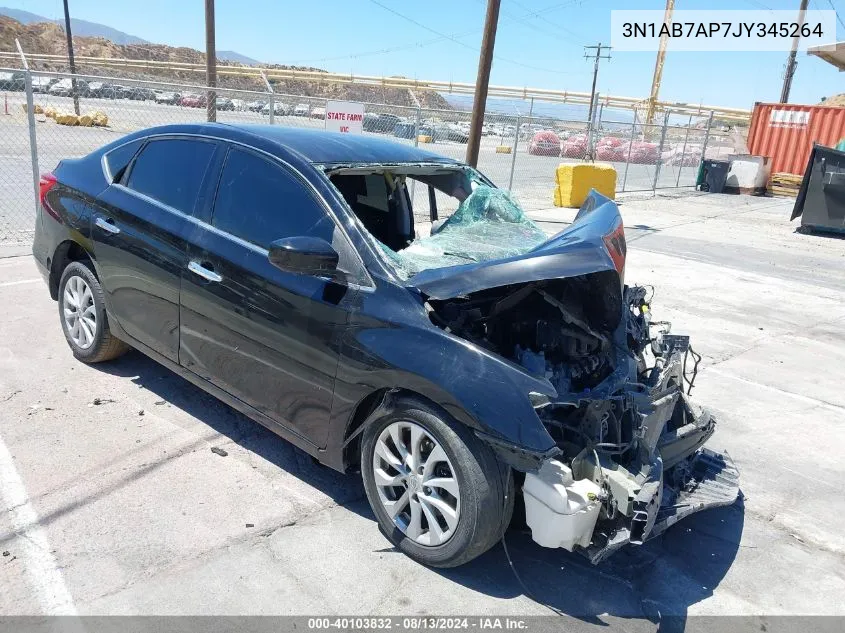 2018 Nissan Sentra Sv VIN: 3N1AB7AP7JY345264 Lot: 40103832