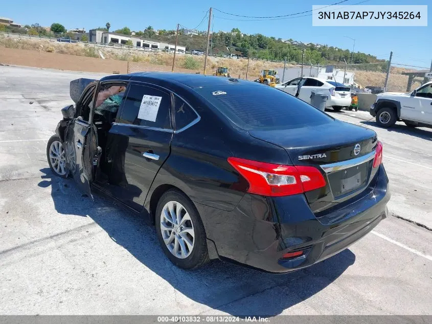 2018 Nissan Sentra Sv VIN: 3N1AB7AP7JY345264 Lot: 40103832