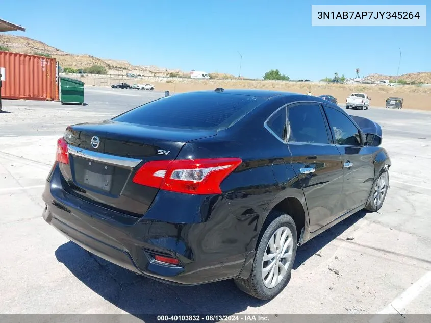 2018 Nissan Sentra Sv VIN: 3N1AB7AP7JY345264 Lot: 40103832