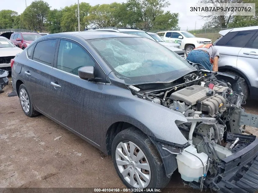 2018 Nissan Sentra S VIN: 3N1AB7AP9JY270762 Lot: 40104168