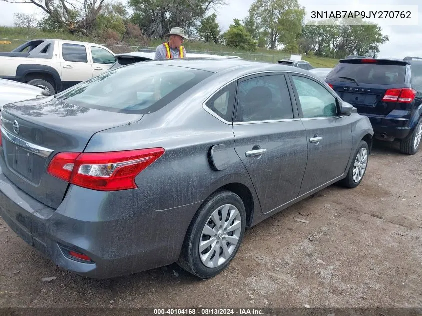 2018 Nissan Sentra S VIN: 3N1AB7AP9JY270762 Lot: 40104168