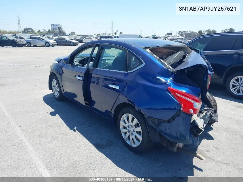 2018 Nissan Sentra S VIN: 3N1AB7AP9JY267621 Lot: 40108167