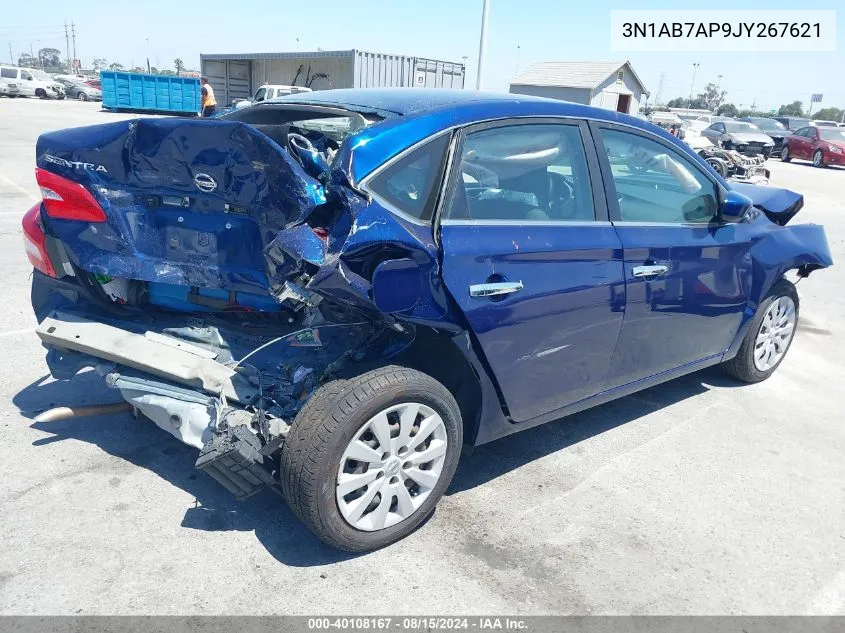 2018 Nissan Sentra S VIN: 3N1AB7AP9JY267621 Lot: 40108167