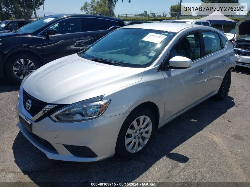 2018 Nissan Sentra S VIN: 3N1AB7AP7JY276320 Lot: 40109715