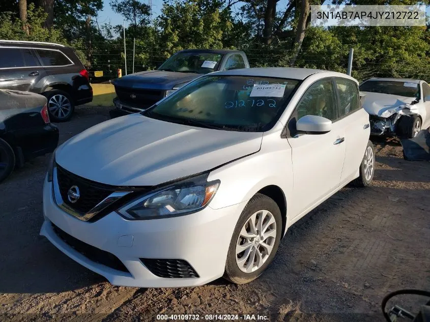 2018 Nissan Sentra Sv VIN: 3N1AB7AP4JY212722 Lot: 40109732