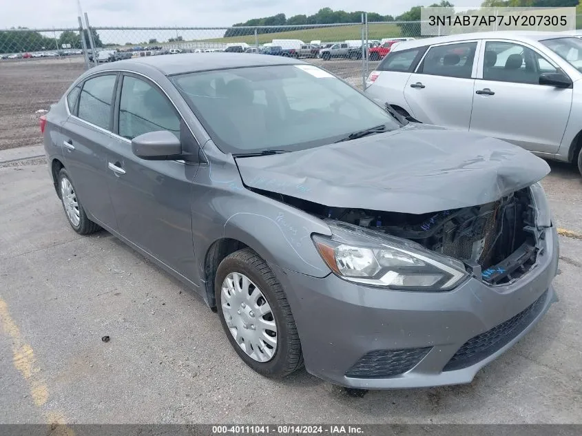 2018 Nissan Sentra S VIN: 3N1AB7AP7JY207305 Lot: 40111041