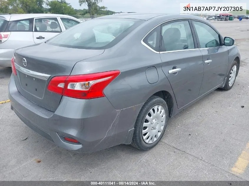 2018 Nissan Sentra S VIN: 3N1AB7AP7JY207305 Lot: 40111041