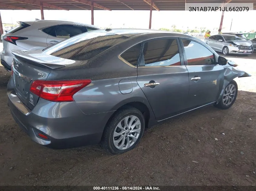 2018 Nissan Sentra Sv VIN: 3N1AB7AP1JL662079 Lot: 40111236