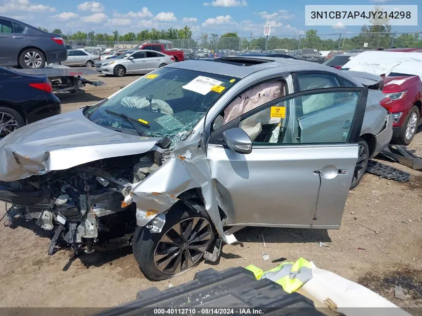 2018 Nissan Sentra VIN: 3N1CB7AP4JY214298 Lot: 40112710