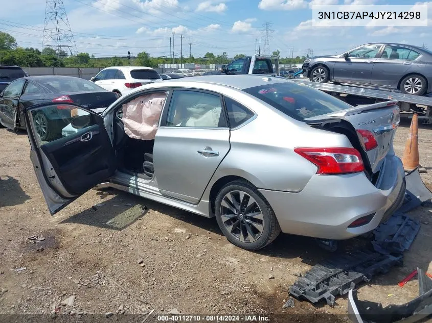 2018 Nissan Sentra VIN: 3N1CB7AP4JY214298 Lot: 40112710