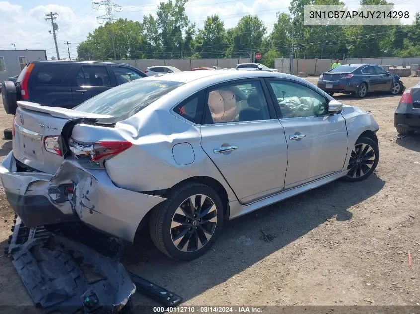 2018 Nissan Sentra VIN: 3N1CB7AP4JY214298 Lot: 40112710