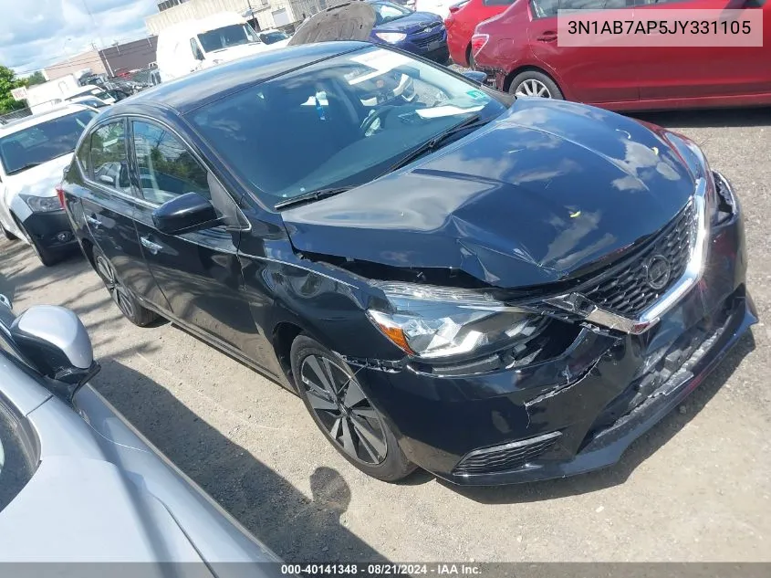 2018 Nissan Sentra S/Sv/Sr/Sl VIN: 3N1AB7AP5JY331105 Lot: 40141348