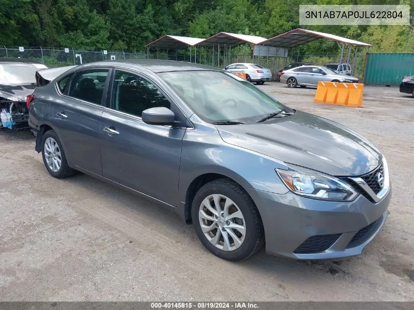 2018 Nissan Sentra Sv VIN: 3N1AB7AP0JL622804 Lot: 40145815