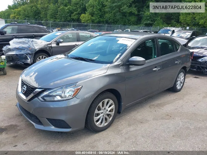 2018 Nissan Sentra Sv VIN: 3N1AB7AP0JL622804 Lot: 40145815