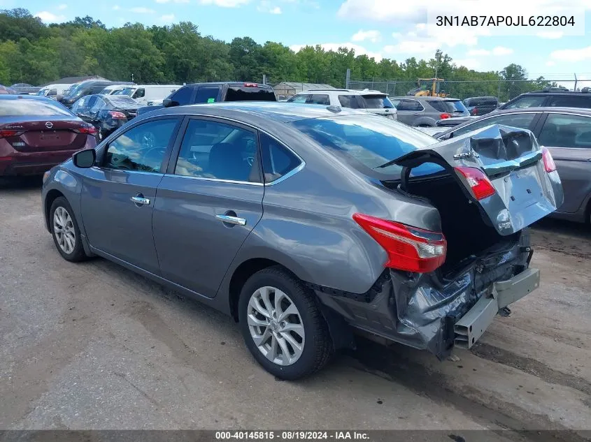 2018 Nissan Sentra Sv VIN: 3N1AB7AP0JL622804 Lot: 40145815