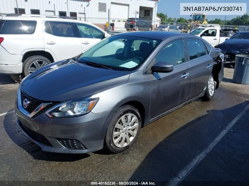 2018 Nissan Sentra S/Sv/Sr/Sl VIN: 3N1AB7AP6JY330741 Lot: 40152230