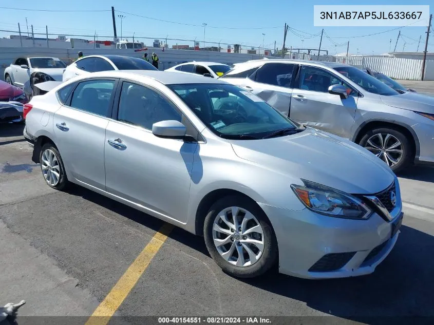 2018 Nissan Sentra Sv VIN: 3N1AB7AP5JL633667 Lot: 40154551