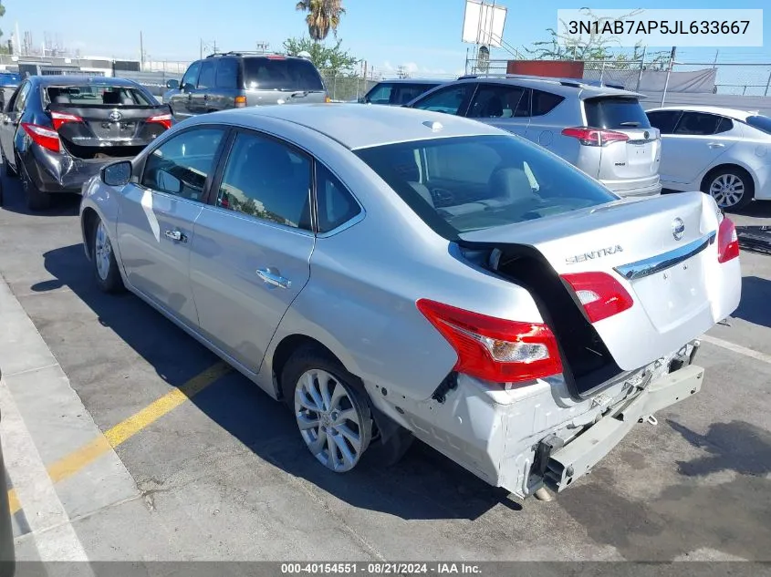 2018 Nissan Sentra Sv VIN: 3N1AB7AP5JL633667 Lot: 40154551