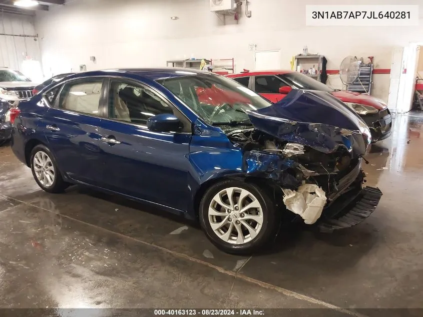 2018 Nissan Sentra Sv VIN: 3N1AB7AP7JL640281 Lot: 40163123