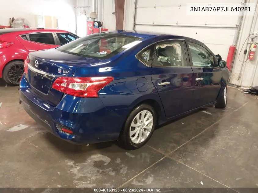 2018 Nissan Sentra Sv VIN: 3N1AB7AP7JL640281 Lot: 40163123