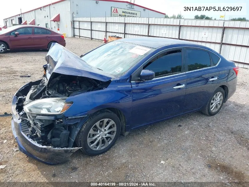 2018 Nissan Sentra Sv VIN: 3N1AB7AP5JL629697 Lot: 40164199