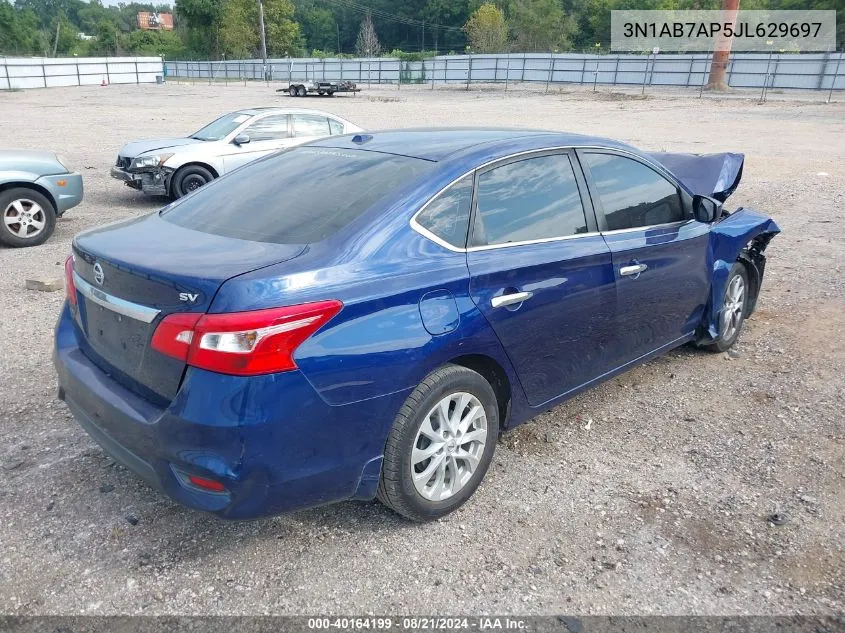 3N1AB7AP5JL629697 2018 Nissan Sentra Sv