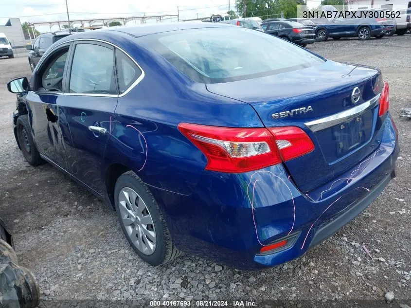 2018 Nissan Sentra S VIN: 3N1AB7APXJY300562 Lot: 40167693