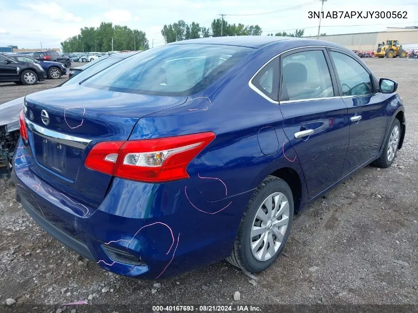 2018 Nissan Sentra S VIN: 3N1AB7APXJY300562 Lot: 40167693